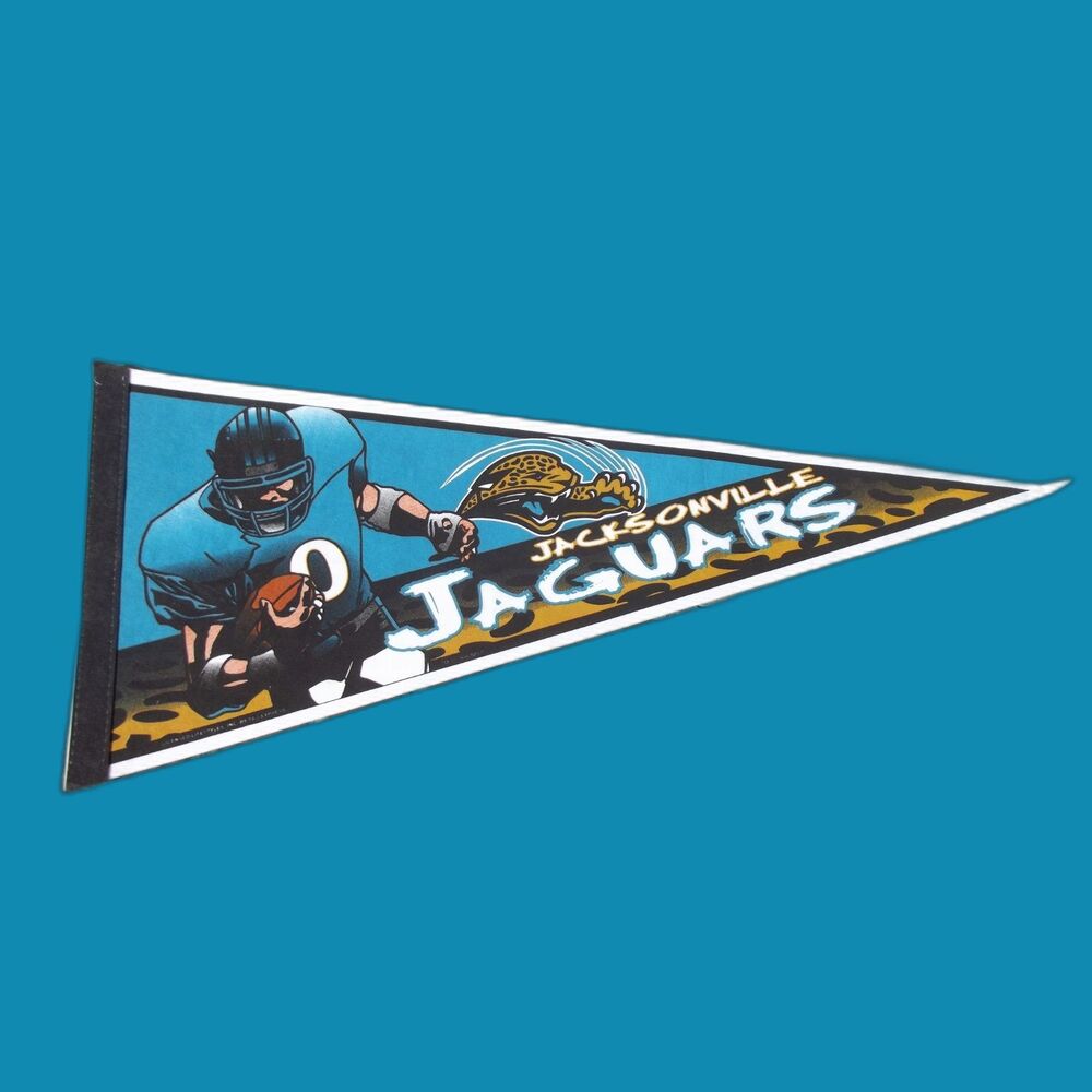 Vintage Jacksonville Jaguars NFL Licensed 30"x 12" Pennant Rico Tag Express
